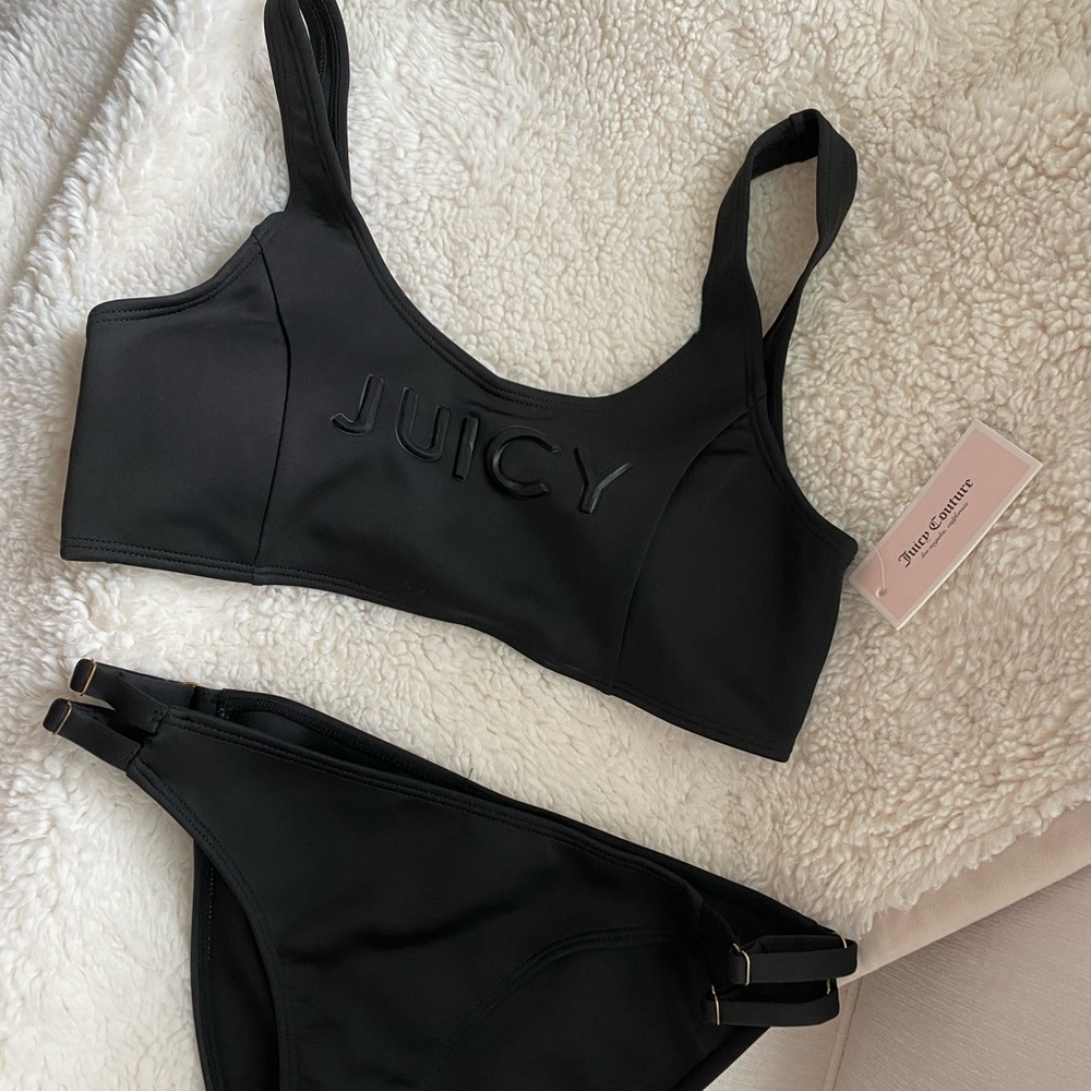 New juicy couture bathing suit black size medium
